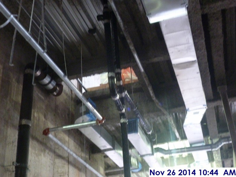 Installed waste piping at the 1st floor going into the 2nd floor Kitchen 213